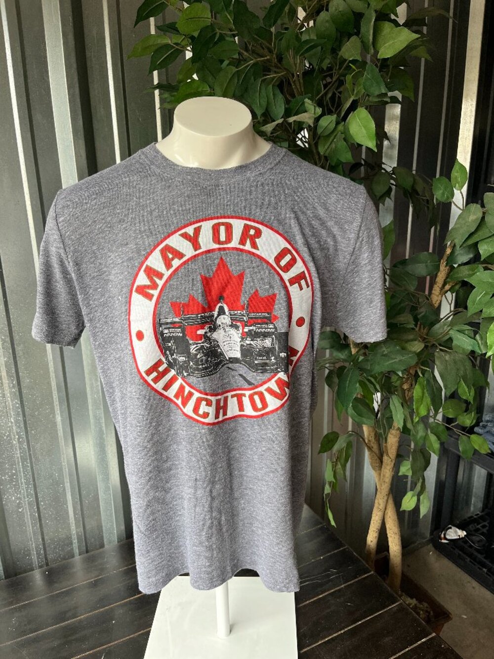 James Hinchcliffe T-Shirt - Men's Size XL - New Era - "Mayor Of Hinchtown" - Ind